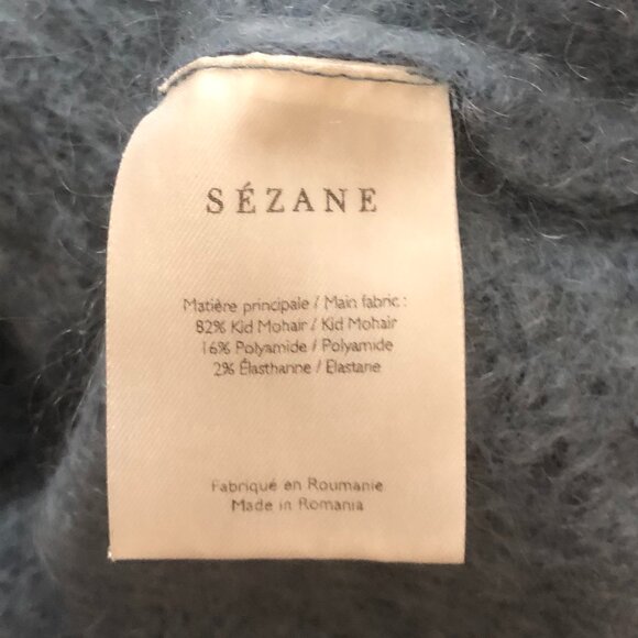 Sezane Theodore Hooded Sweater Vintage Blue - Picture 6 of 6